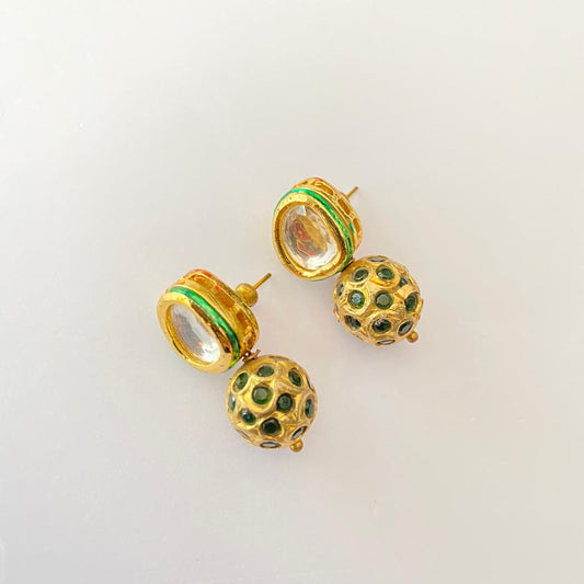 Polki Gold Plated Earring