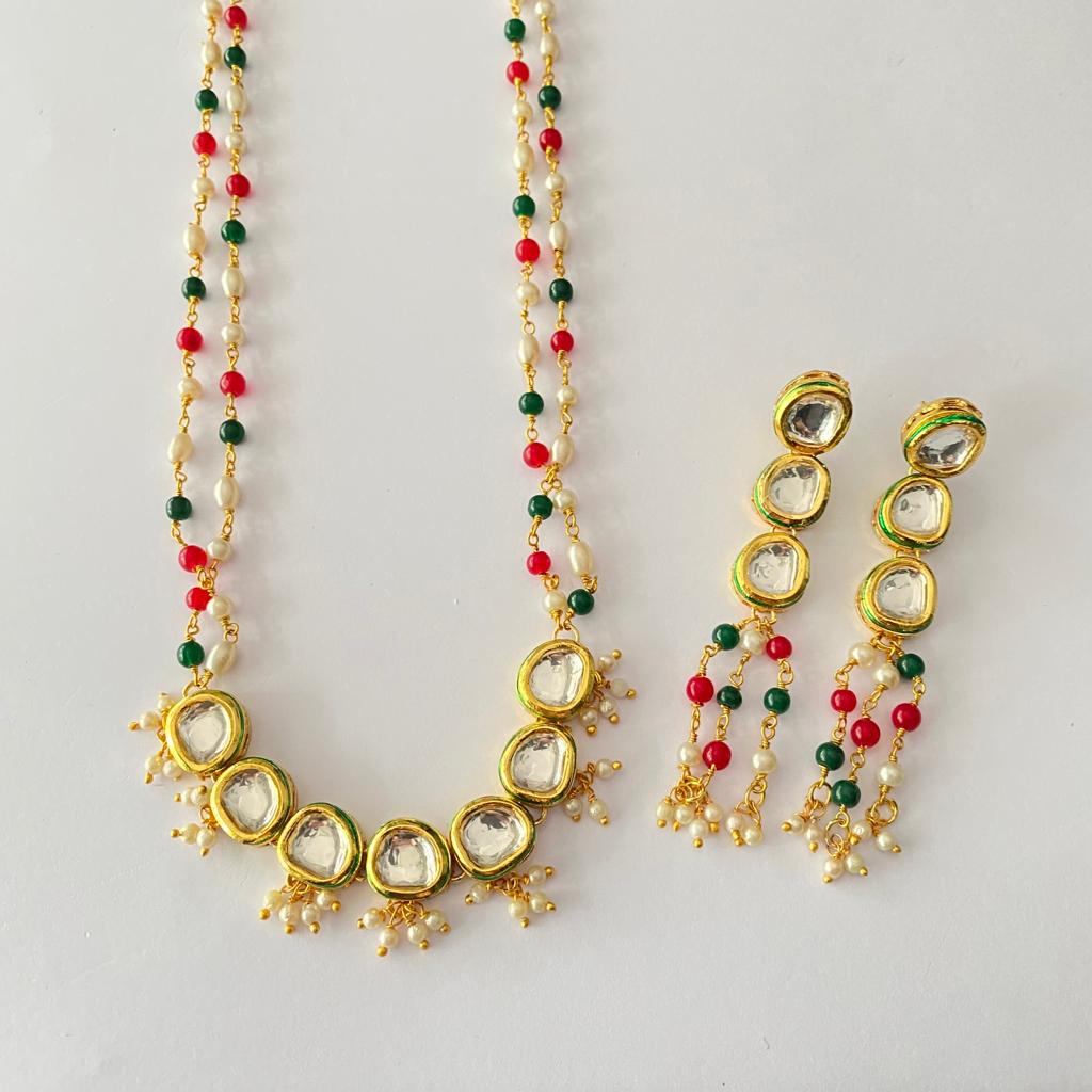 Multi Color Kundan Necklace Set