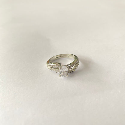 Diamond Silver Plated Ring