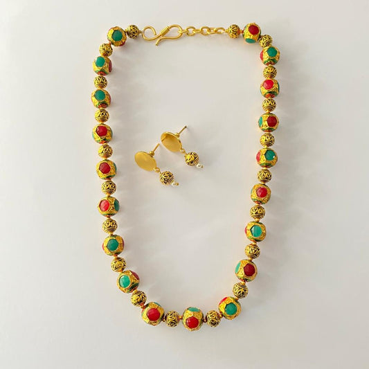 Multi Gold Plated Necklace Set
