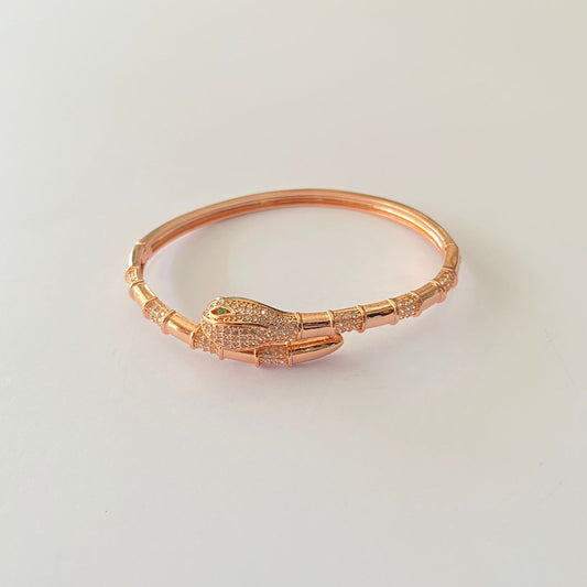 Rose Gold Snake Diamond Bracelet