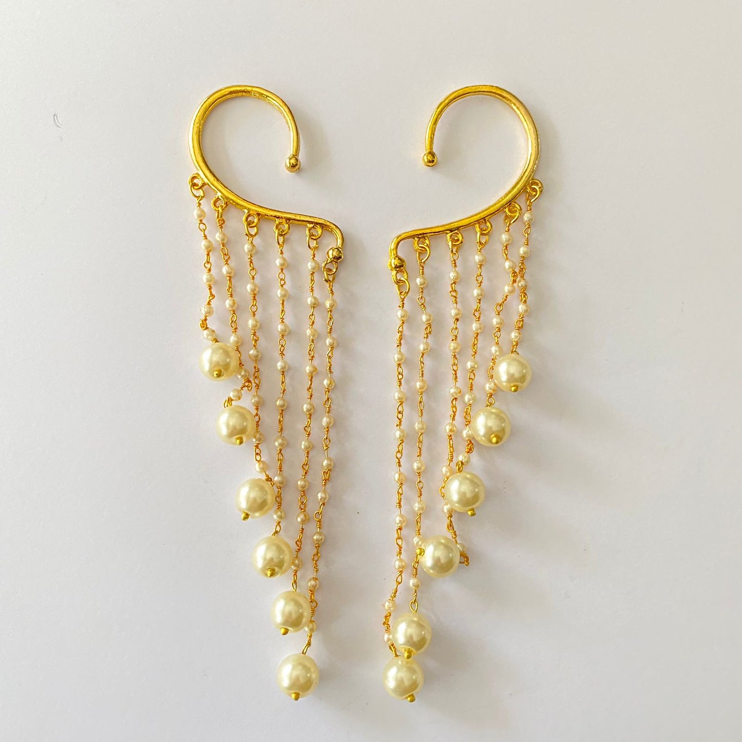 Gold Plated Pearl Ear Cuffs Earring