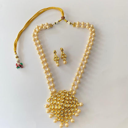 Kundan Gold Plated with pearl Necklace Set