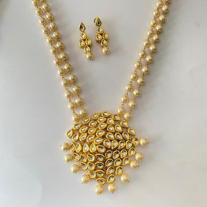 Kundan Gold Plated with pearl Necklace Set