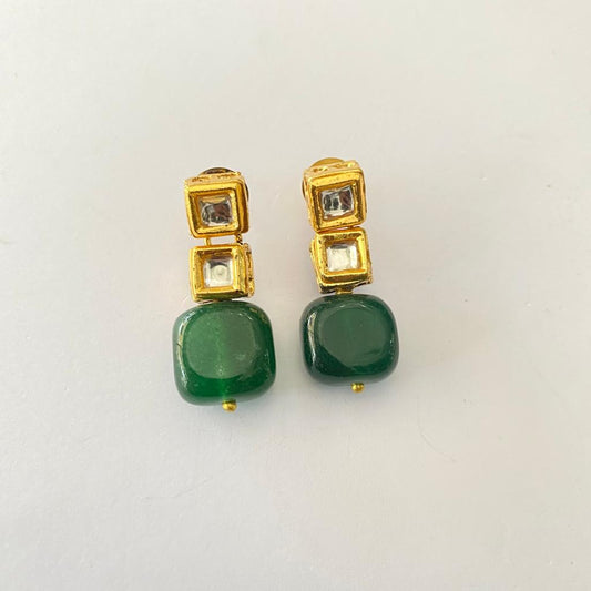 Kundan Emerald Earring