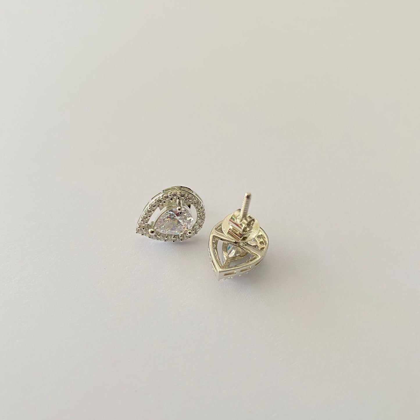 Pure Silver 92.5 Diamond Stud