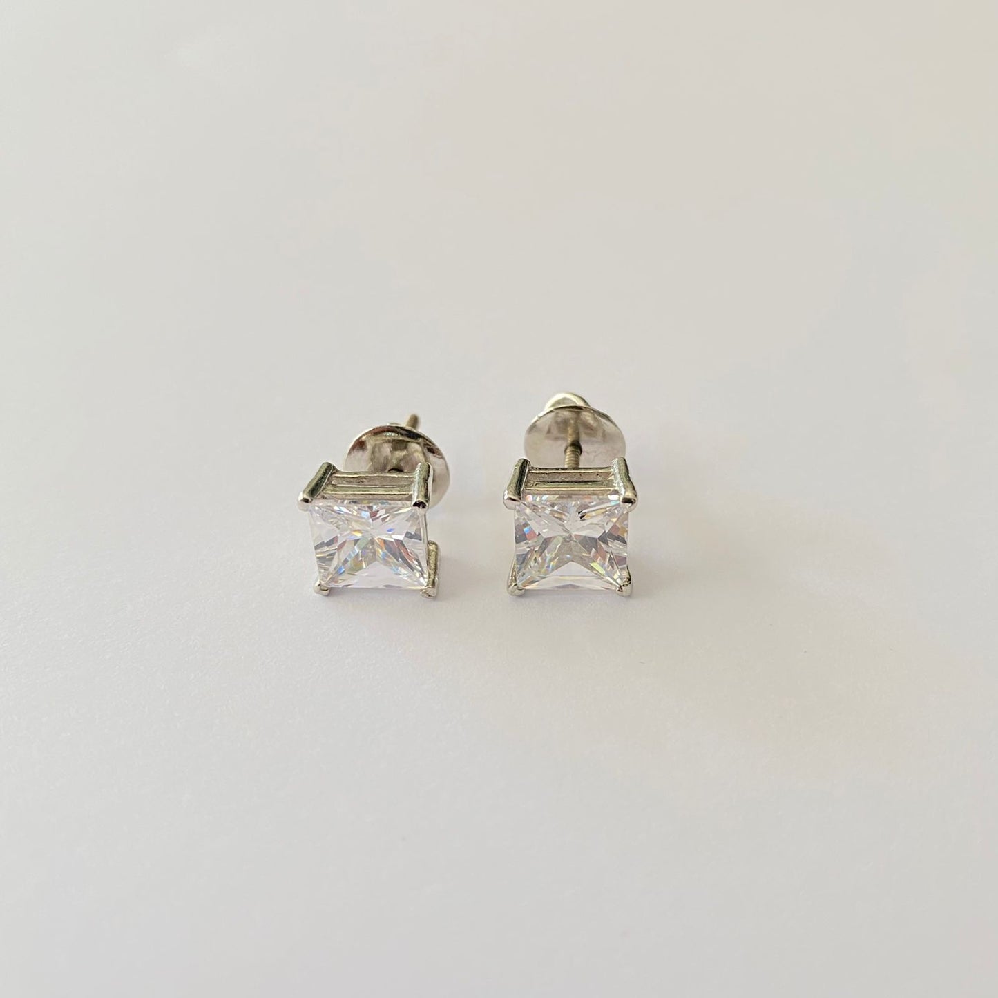 Pure Silver 92.5 Diamond Stud