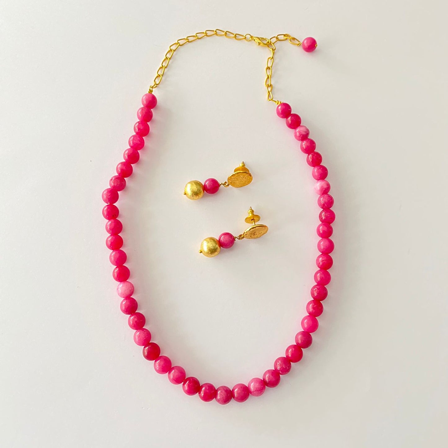 Ruby Stone Necklace Set