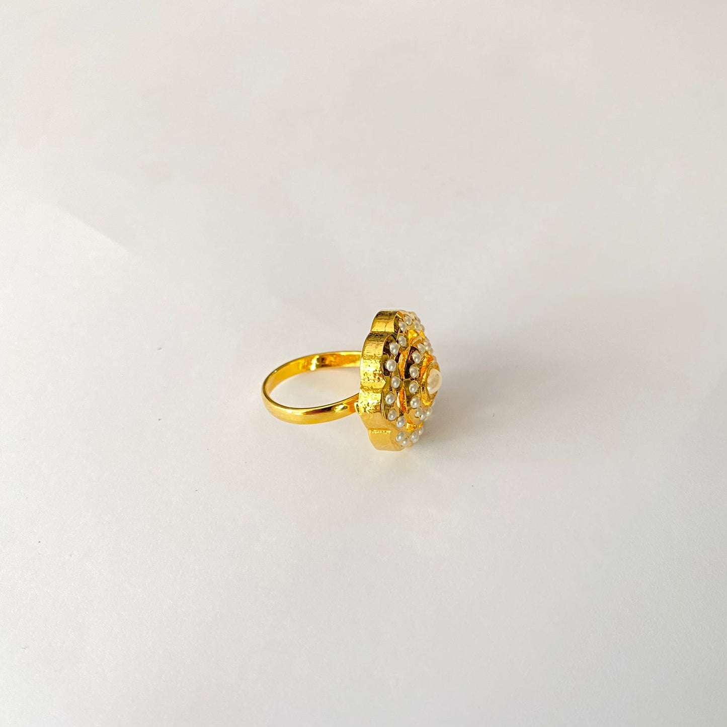 Jadau Gold Plated Ring