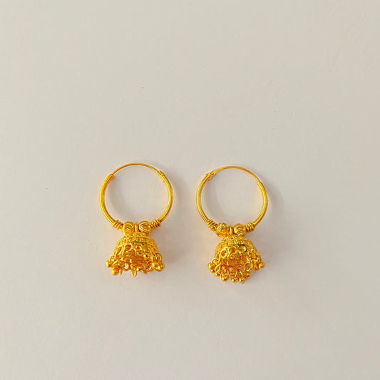 Gold Plated Small Bali Jhumka Earring