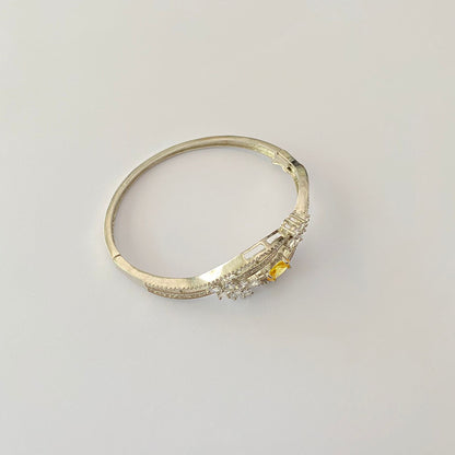 Silver Plated Yellow Diamond Bracelet
