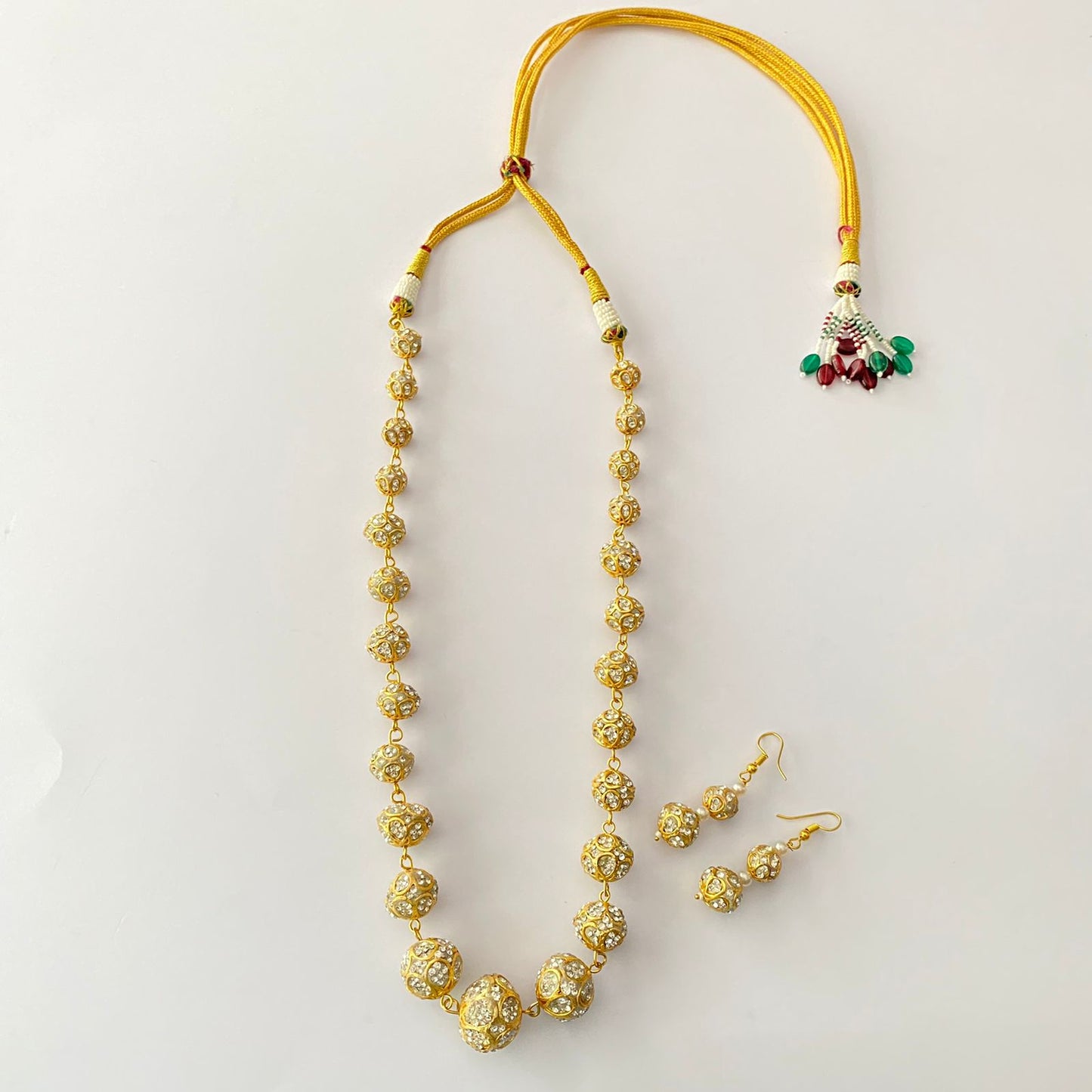 Gold Plated Diamond Matar Mala