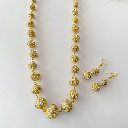 Gold Plated Diamond Matar Mala