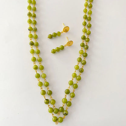 Peridot Long Stone Necklace