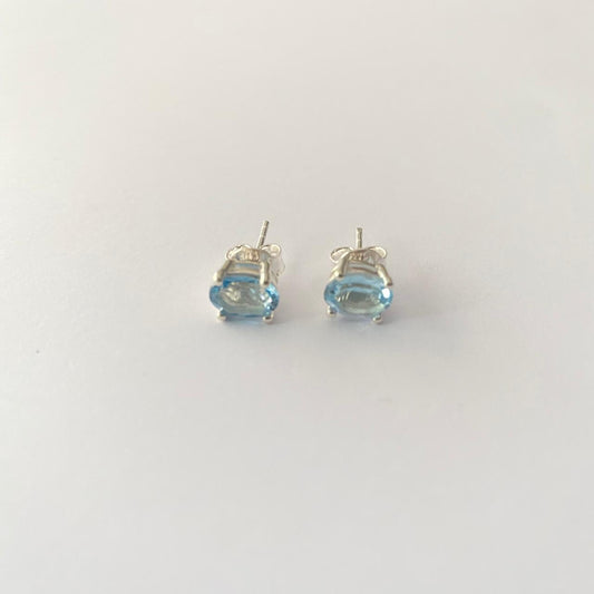 seas crystal pure silver 92.5  Earring