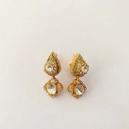 Polki Gold Plated Diamond Earring