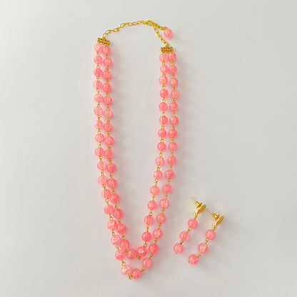 Baby Pink Stone Necklace