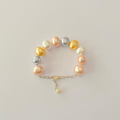 Multi Bracelet with Gold Plated Chain