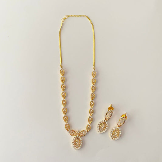 Gold Plated Diamond Necklace