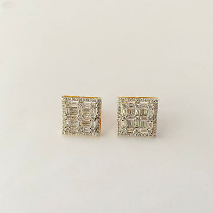 Gold Plated Pure Silver 92.5 Big Stud