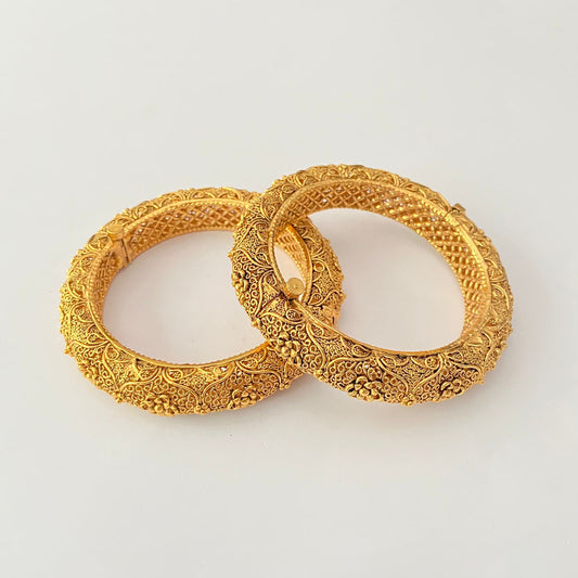 Gold Plated Traditional Temple Bangle