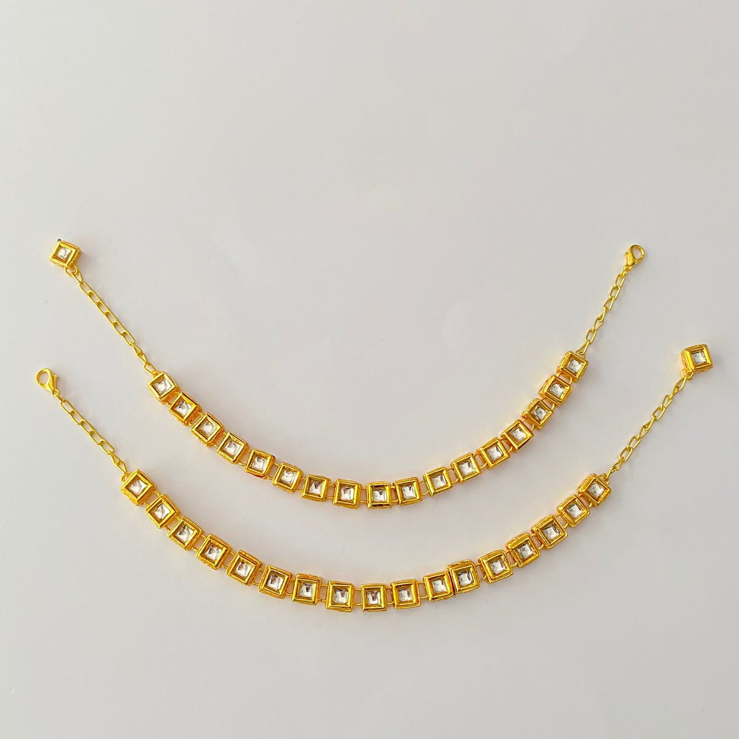 Kundan Square Anklet