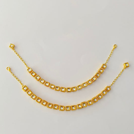 Kundan Square Anklet