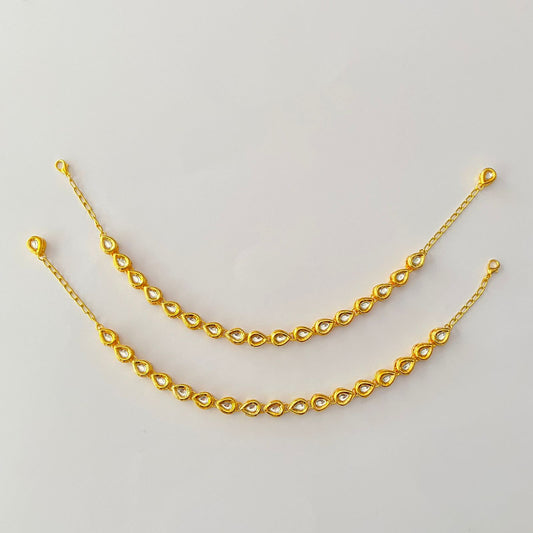 Kundan Gold Plated Anklet