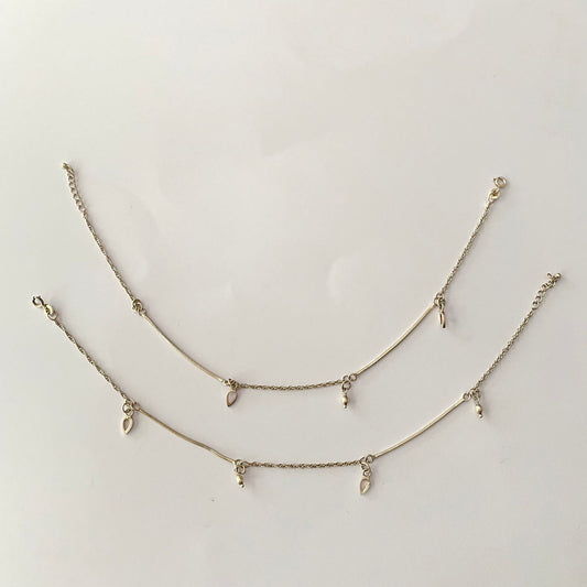 Pure Silver 92.5 Drop Anklet