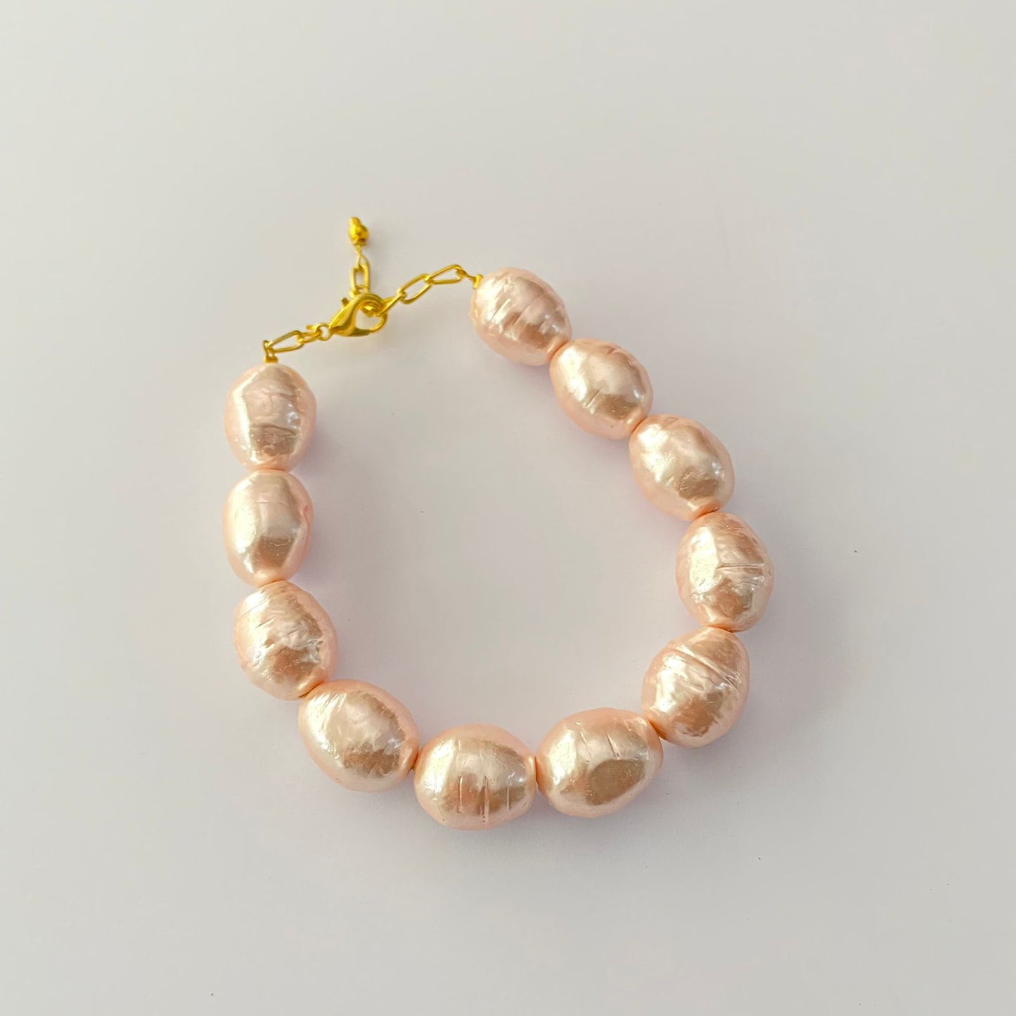 Light Pink Baroque Pearl Bracelet