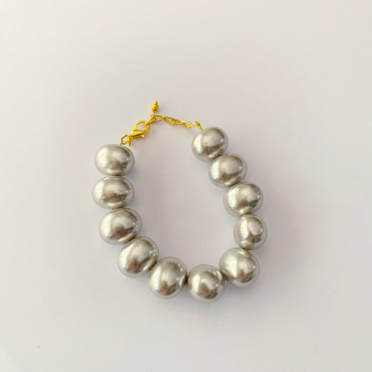 Silver Grey Baroque Pearl Bracelet