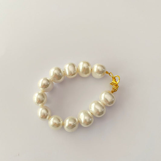 White Baroque Pearl Bracelet