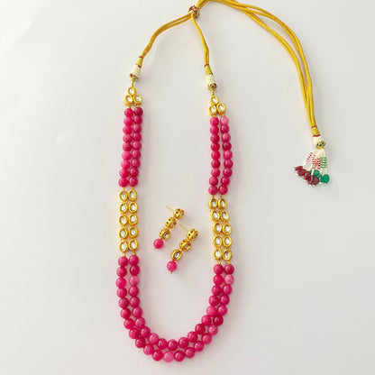 Kundan Ruby Stone Necklace Set