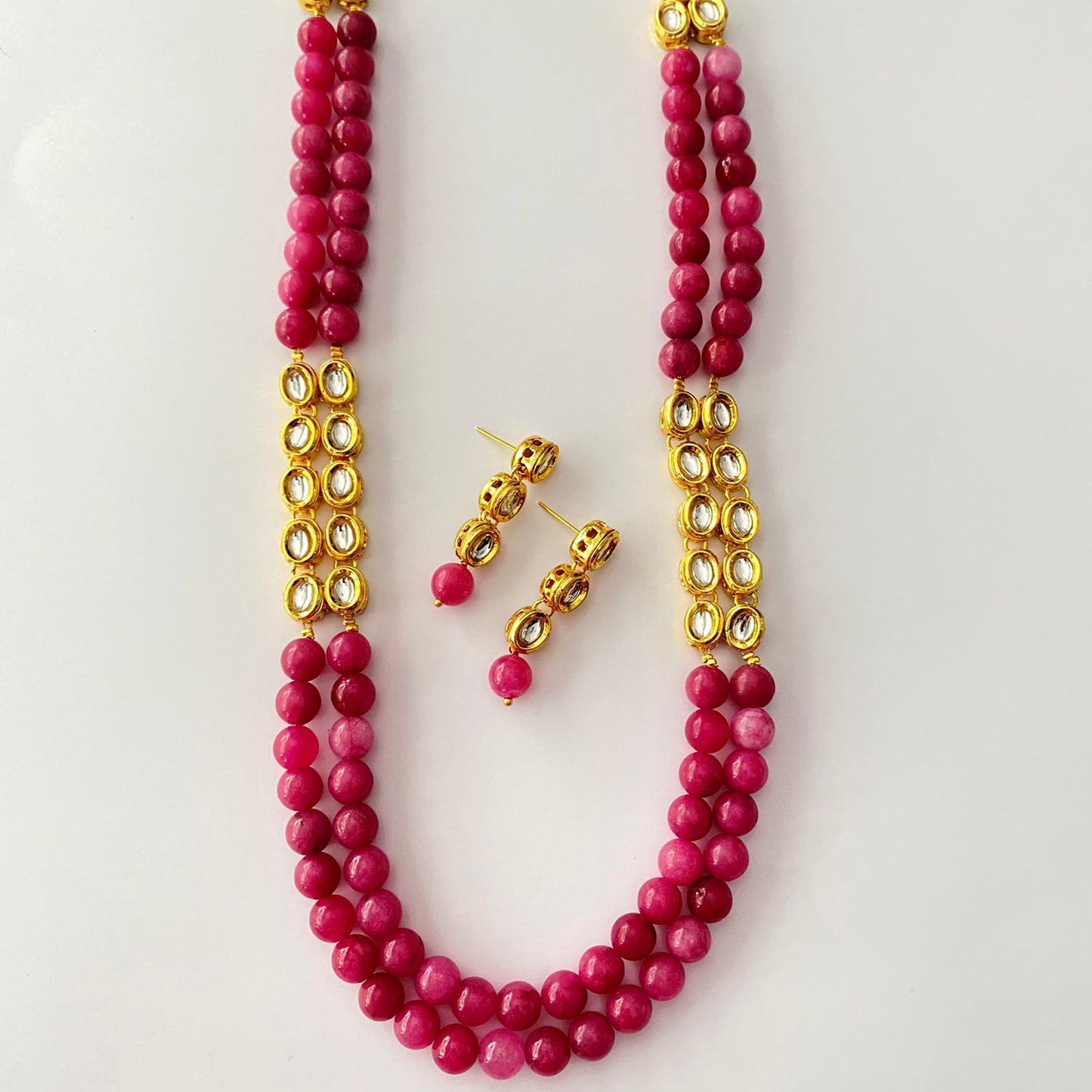 Kundan Ruby Stone Necklace Set