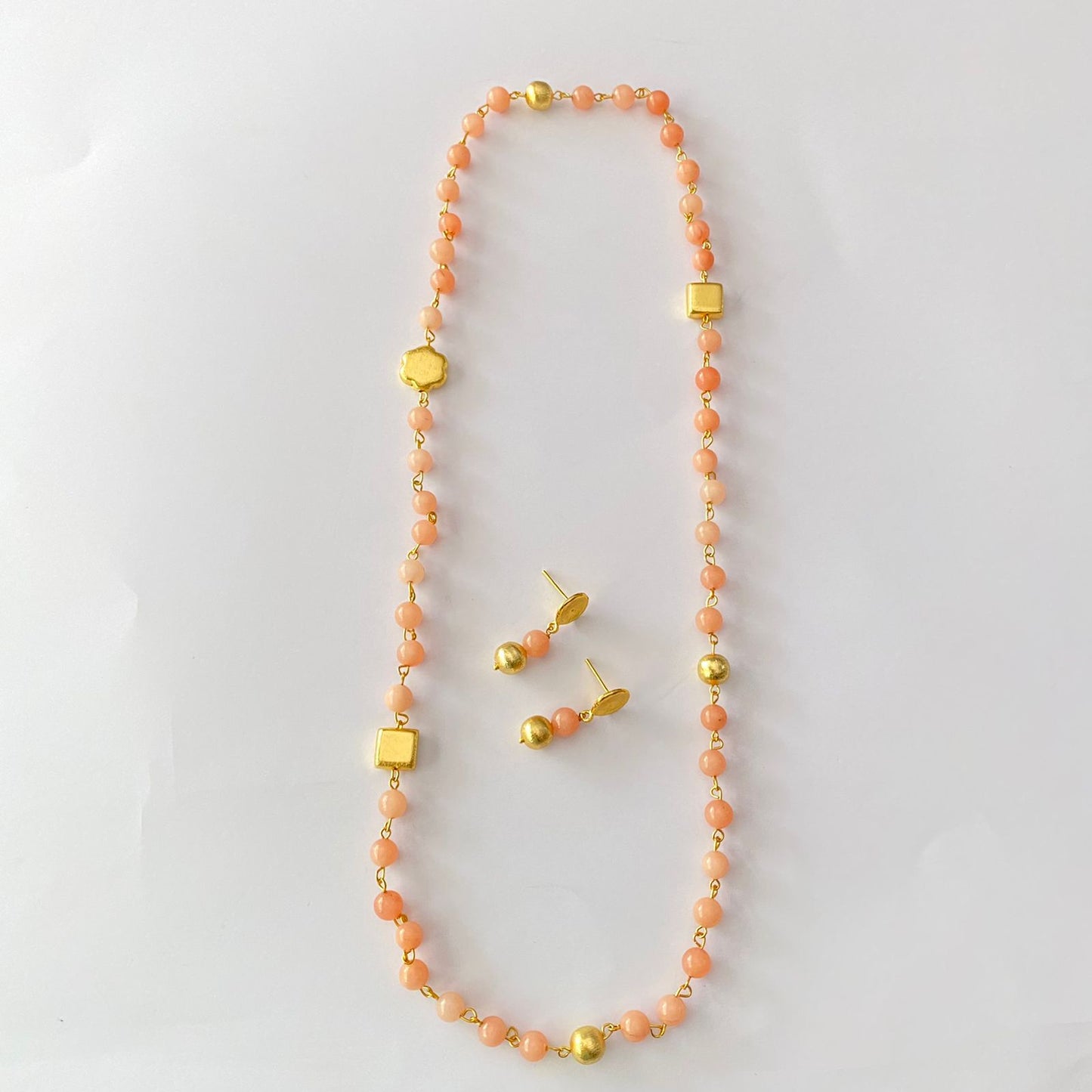 Peach Stone Necklace