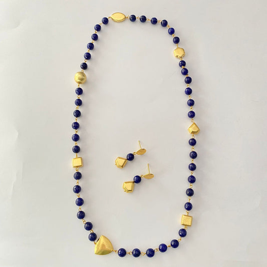 Blue Stone Necklace Set