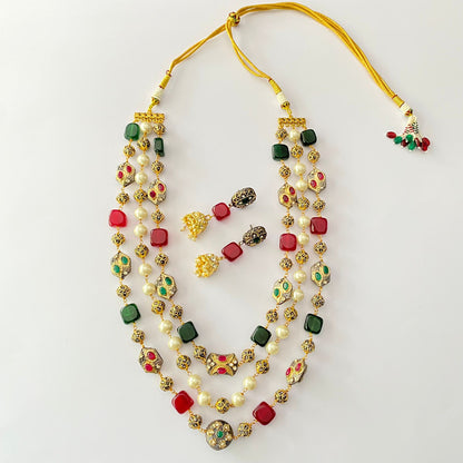 Multi Three Layer Necklace Set