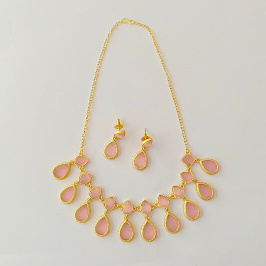 Baby Pink Gold Plated Candy Necklace