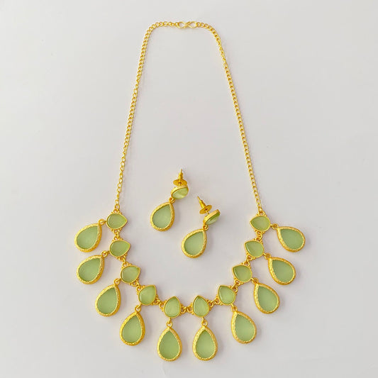 Gold Plated Peridot Candy Necklace