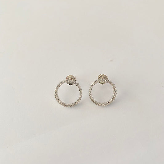 Diamond Pure Silver Bali Stud 92.5