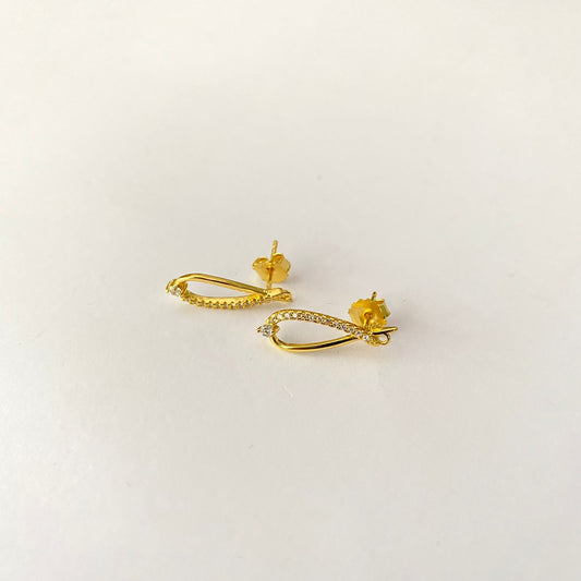 Gold Plated Pure Silver 92.5 Earring