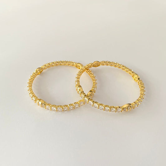 Gold Plated Diamond Bangle