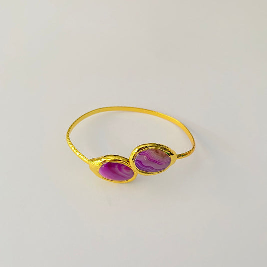 Gold Plated Amethyst Bracelet