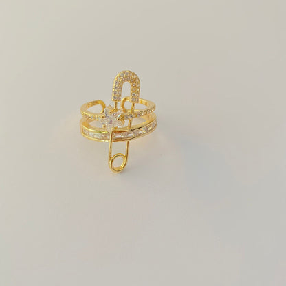 Designer Gold Plated Adjustable  Ring