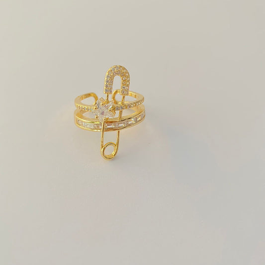 Designer Gold Plated Adjustable  Ring