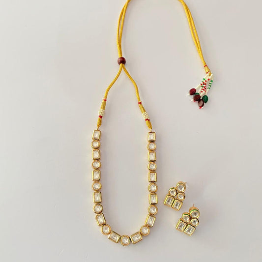 Single Line Kundan Necklace