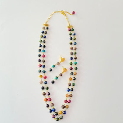 Multi Stone Necklace Set