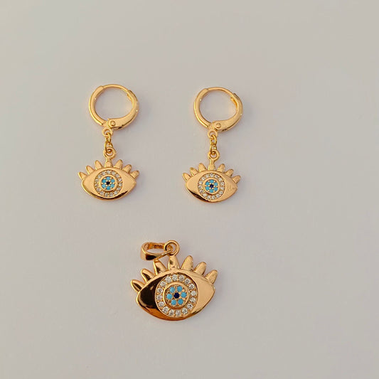 Western  Evil Eye Rose Gold Small Pendant without chain