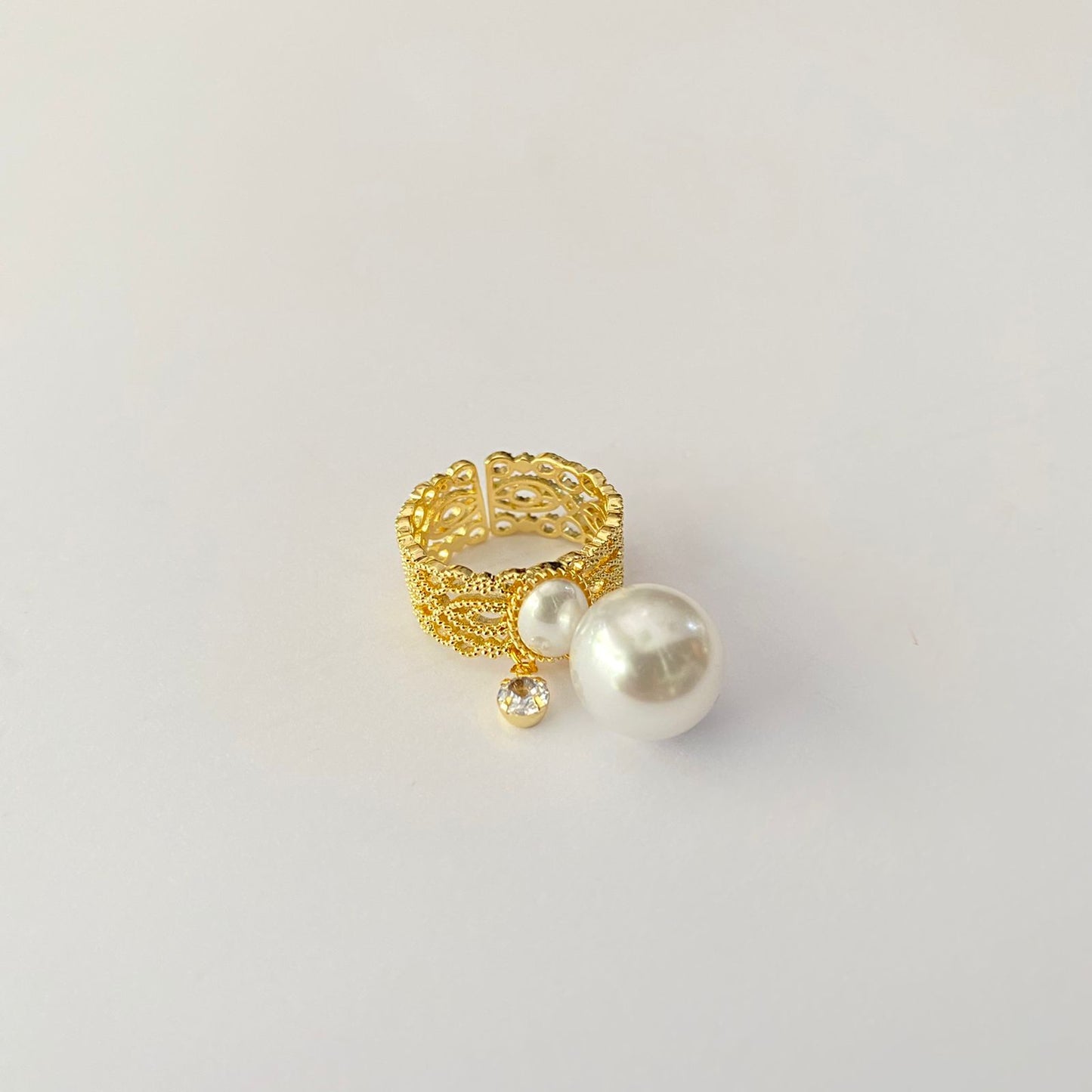 Gold Plated Pearl Ring