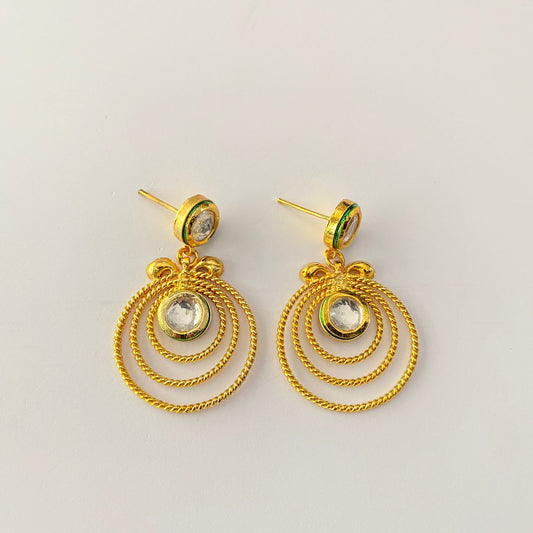 Gold Plated Kundan Earring